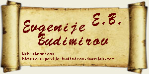 Evgenije Budimirov vizit kartica